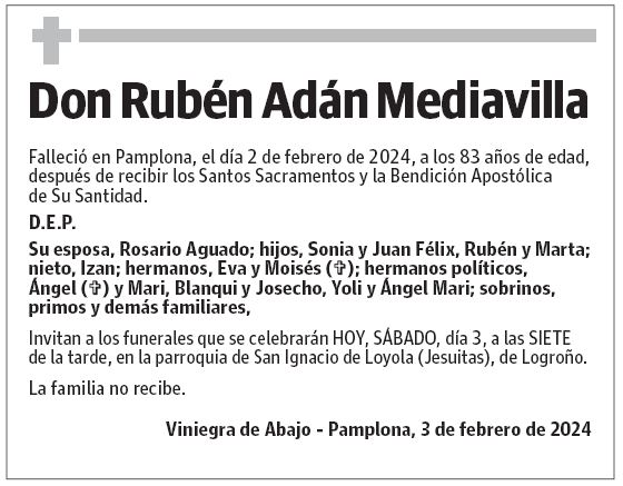 Don Rubén Adán Mediavilla