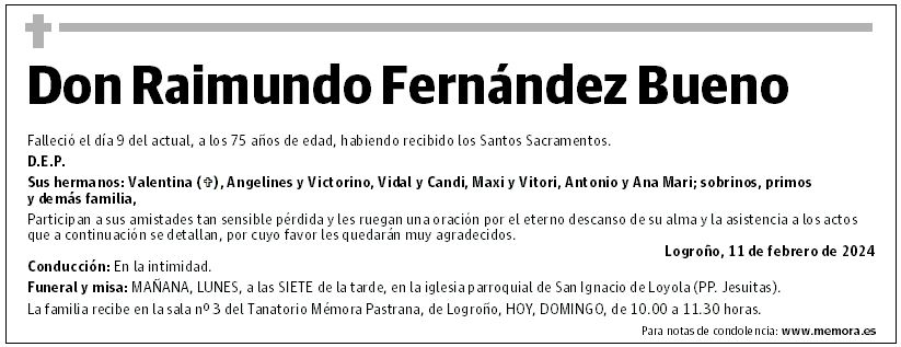 Don Raimundo Fernández Bueno