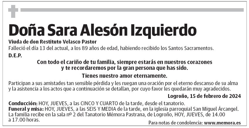 Doña Sara Alesón Izquierdo