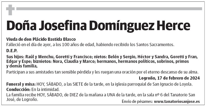 Doña Josefina Domínguez Herce