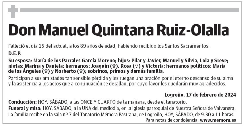 Don Manuel Quintana Ruiz-Olalla