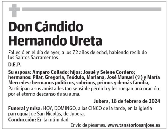 Don Cándido Hernando Ureta