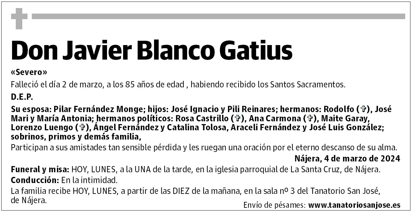 Don Javier Blanco Gatius