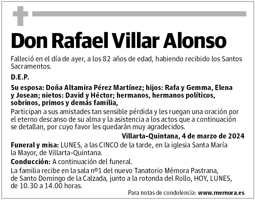 Don Rafael Villar Alonso