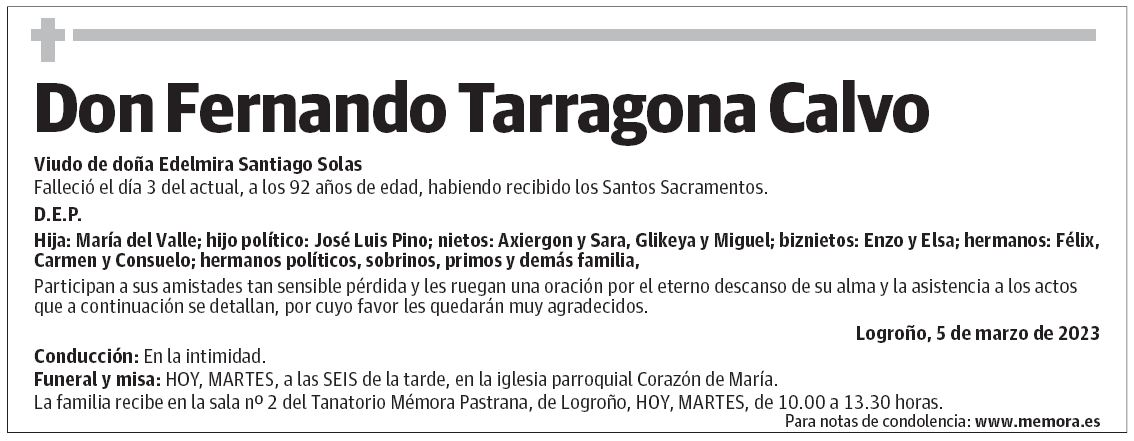 Don Fernando Tarragona Calvo