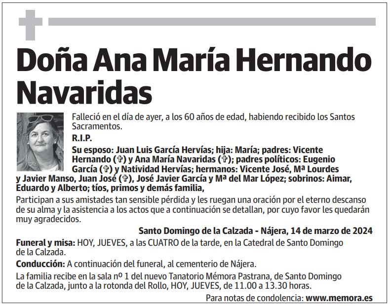 Doña Ana María Hernando Navaridas