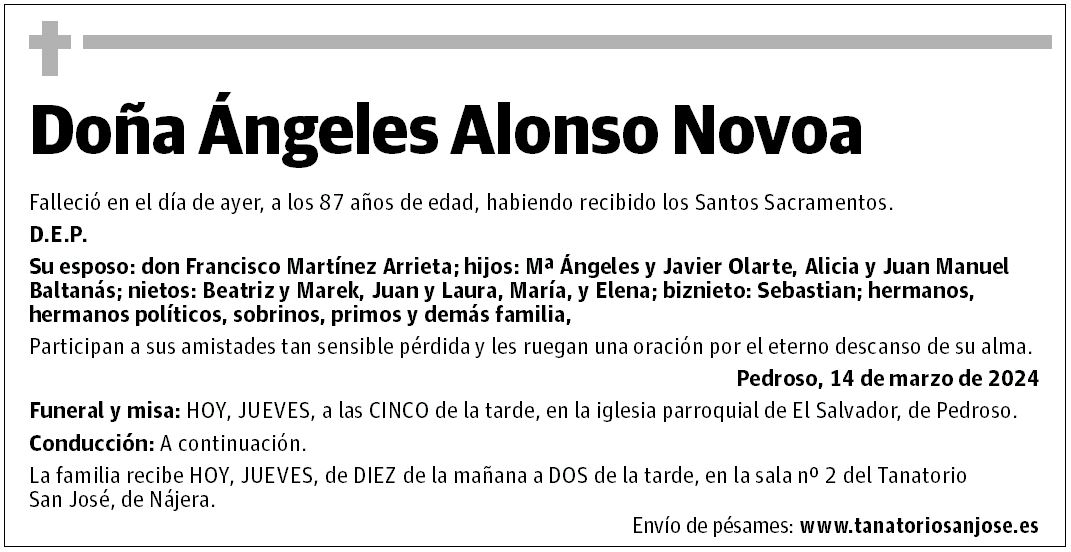 Doña Ángeles Alonso Novoa