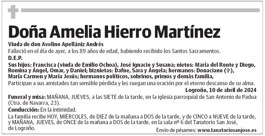 Doña Amelia Hierro Martínez