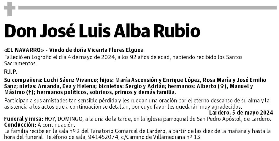 Don José Luis Alba Rubio