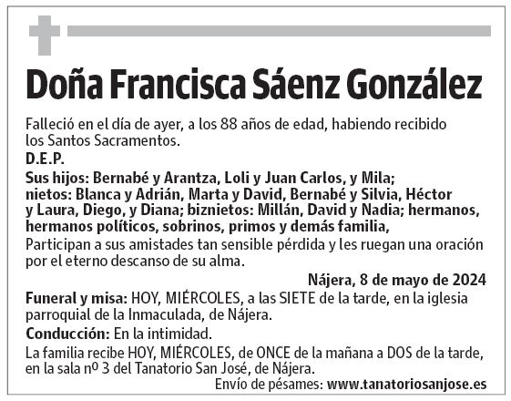 Doña Francisca Sáenz González