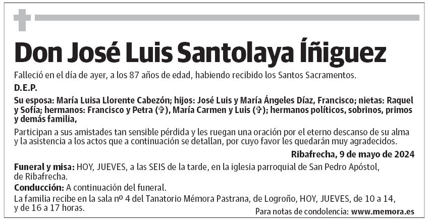 Don José Luis Santolaya Íñiguez