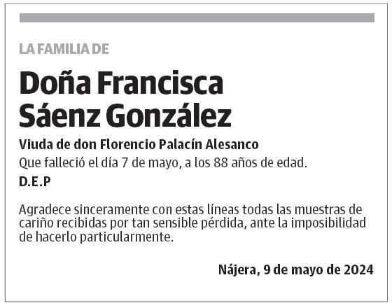 Doña Francisca Sáenz González