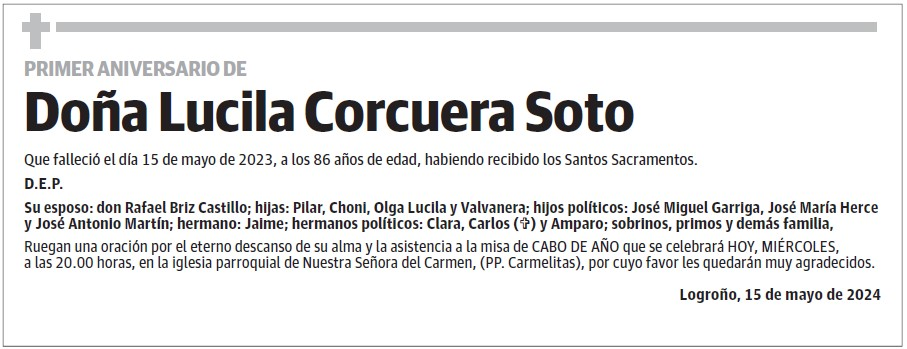 Doña Lucila Corcuera Soto