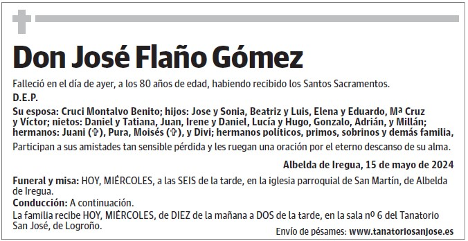 Don José Flaño Gómez