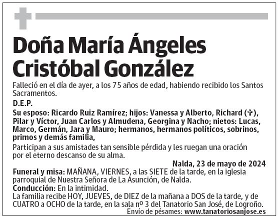 Doña María Ángeles Cristóbal González