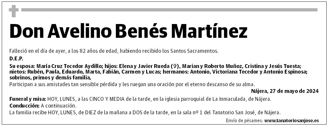 Don Avelino Benés Martínez