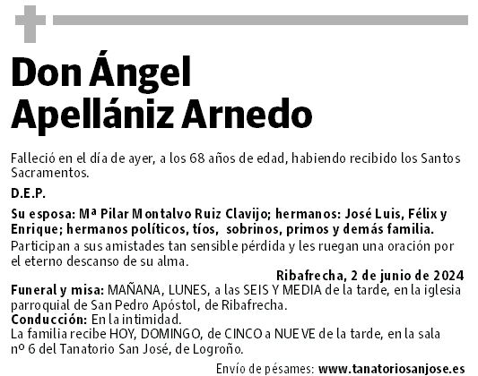 Don Ángel Apellániz Arnedo