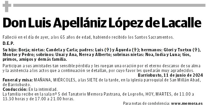 Don Luis Apellániz López de Lacalle