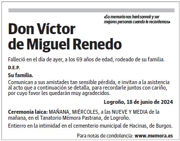 Don Víctor de Miguel Renedo