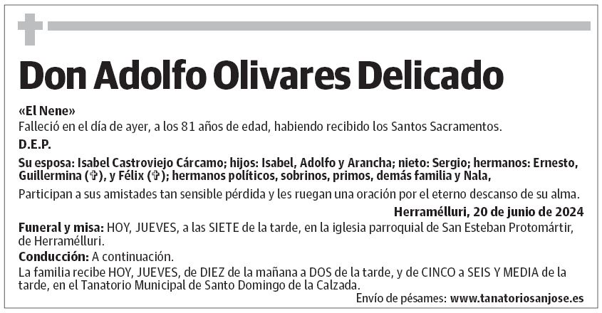 Don Adolfo Olivares Delicado