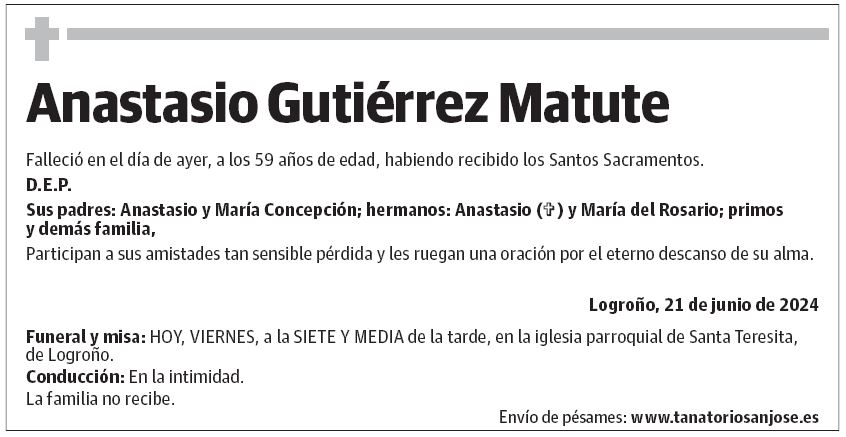 Anastasio Gutiérrez Matute