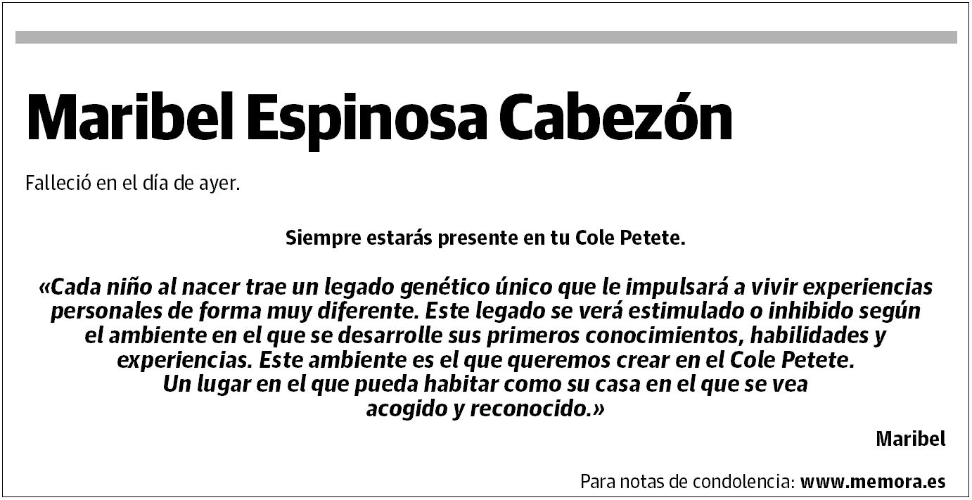 Maribel Espinosa Cabezón