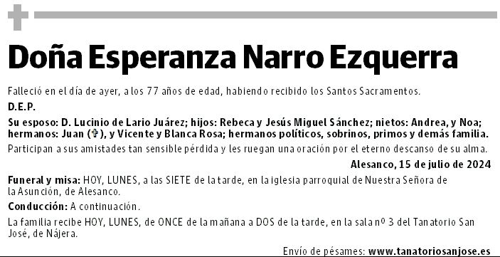 Doña Esperanza Narro Ezquerra