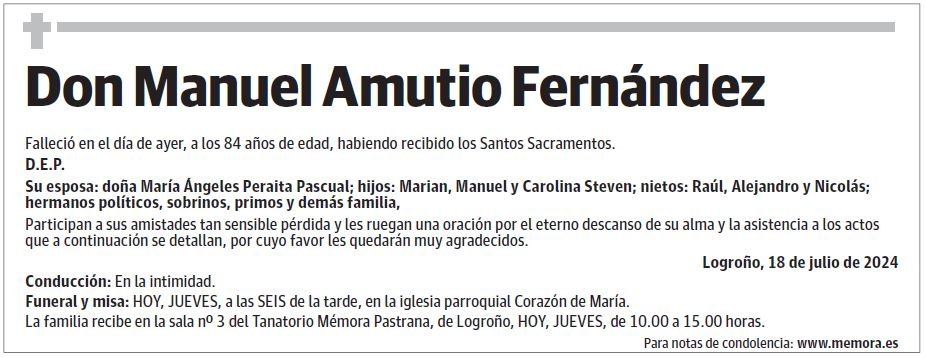Don Manuel Amutio Fernández
