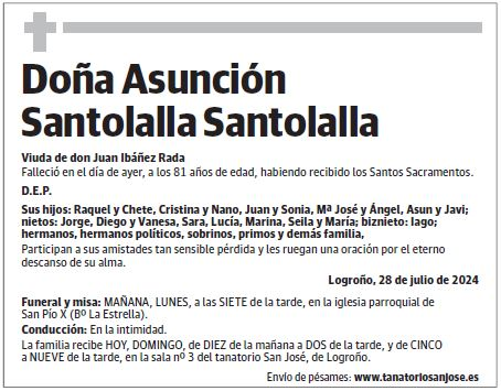 Doña Asunción Santolalla Santolalla