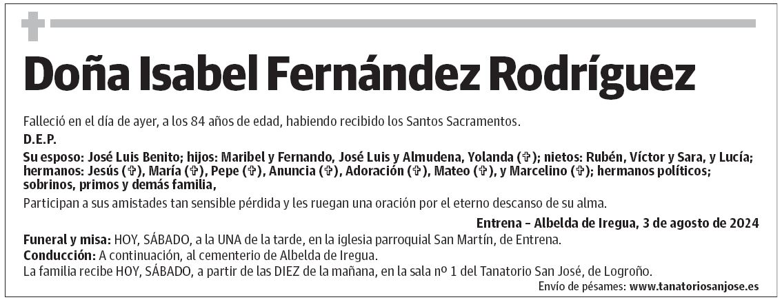 Doña Isabel Fernández Rodríguez