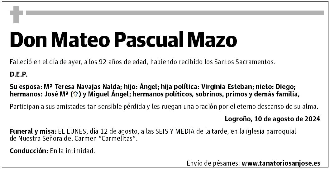 Don Mateo Pascual Mazo