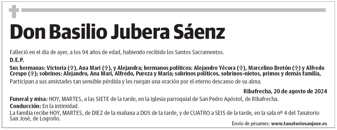 Don Basilio Jubera Sáenz
