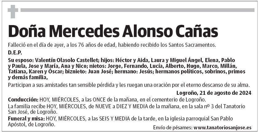 Doña Mercedes Alonso Cañas