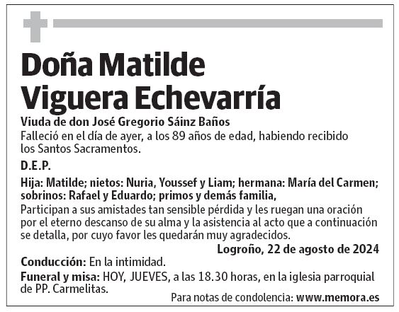 Doña Matilde Viguera Echevarría