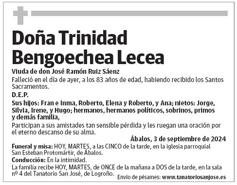 Doña Trinidad Bengoechea Lecea