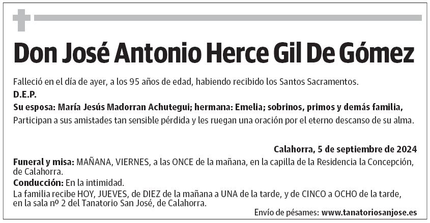 Don José Antonio Herce Gil De Gómez