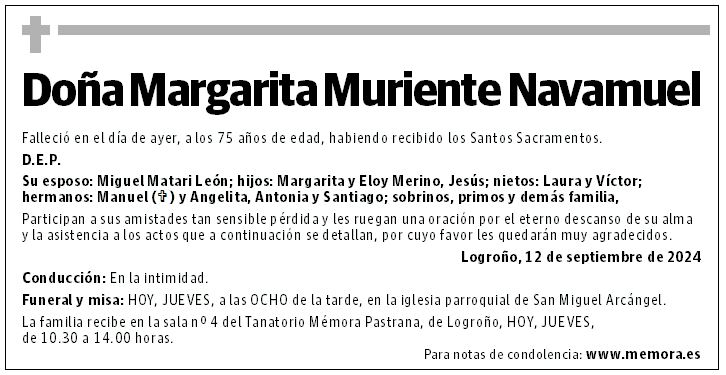Doña Margarita Muriente Navamuel