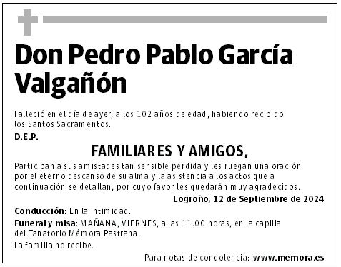 Don Pedro Pablo García Valgañón