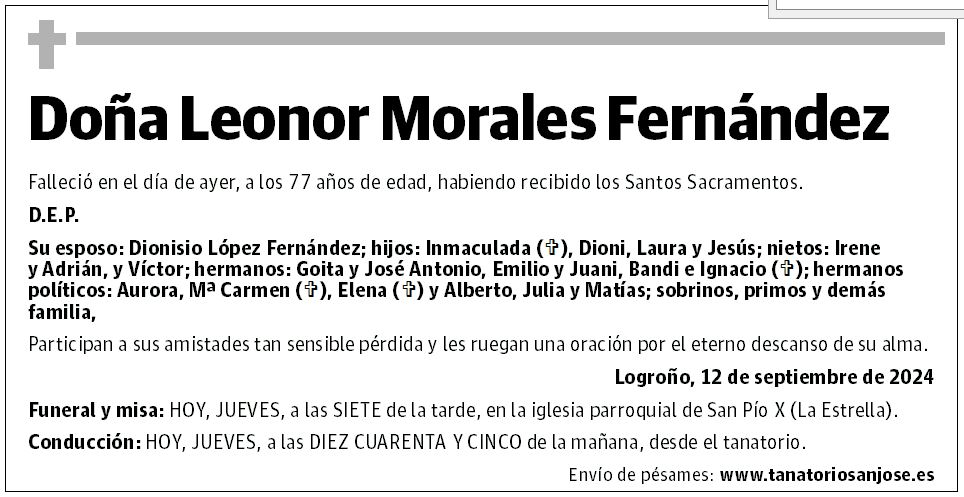 Doña Leonor Morales Fernández