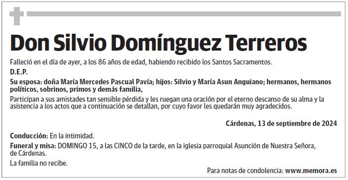 Don Silvio Domínguez Terreros