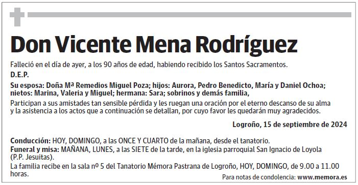 Don Vicente Mena Rodríguez