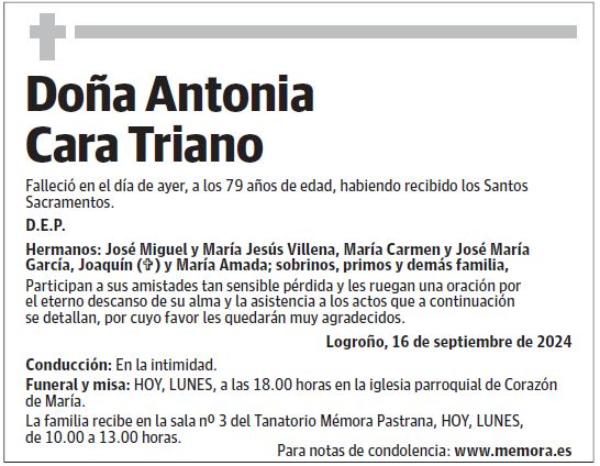 Doña Antonia Cara Triano