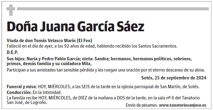 Doña Juana García Sáez