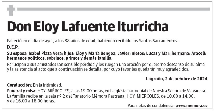 Don Eloy Lafuente Iturricha