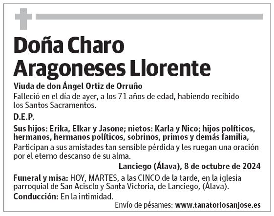Doña Charo Aragoneses Llorente