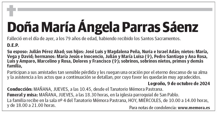 Doña María Ángela Parras Sáenz