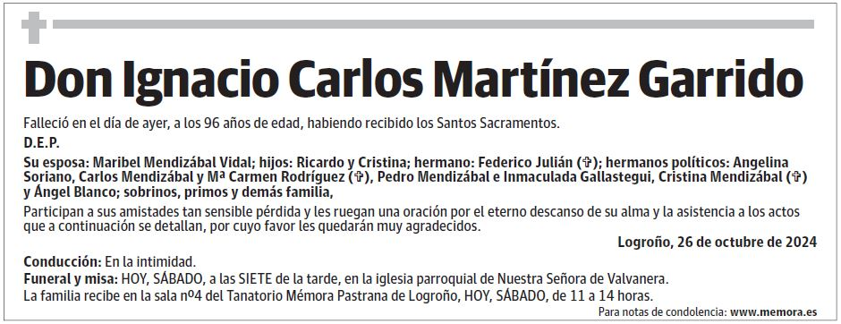 Don Ignacio Carlos Martínez Garrido