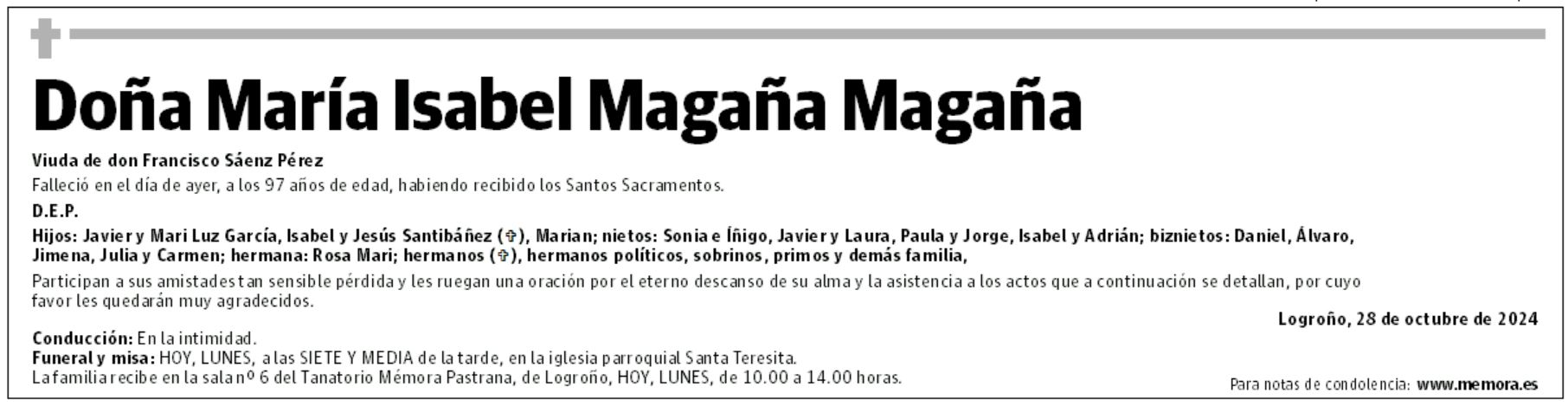 Doña María Isabel Magaña Magaña