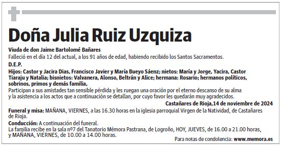 Doña Julia Ruiz Uzquiza