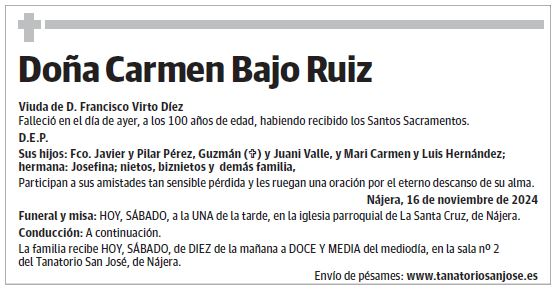 Doña Carmen Bajo Ruiz
